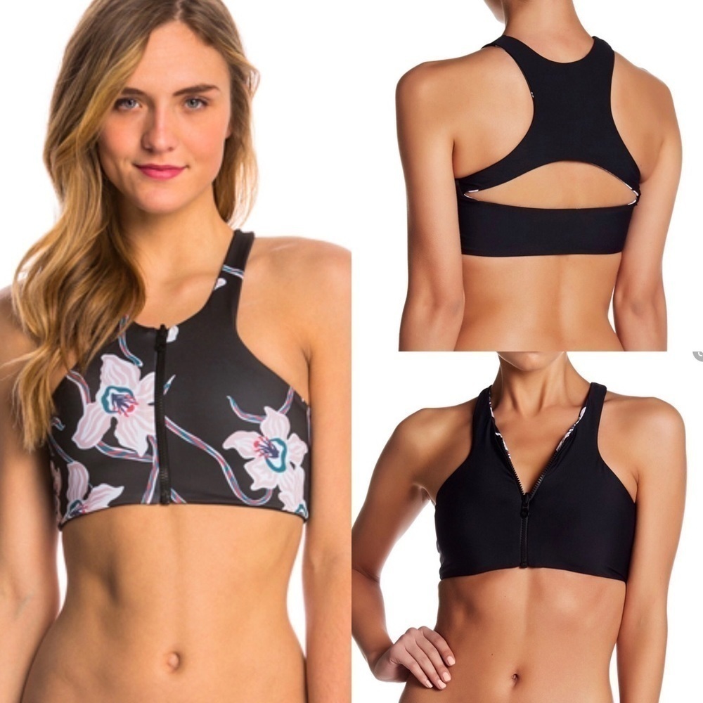TAVIK Faye sport swim top- reversible. Size XS